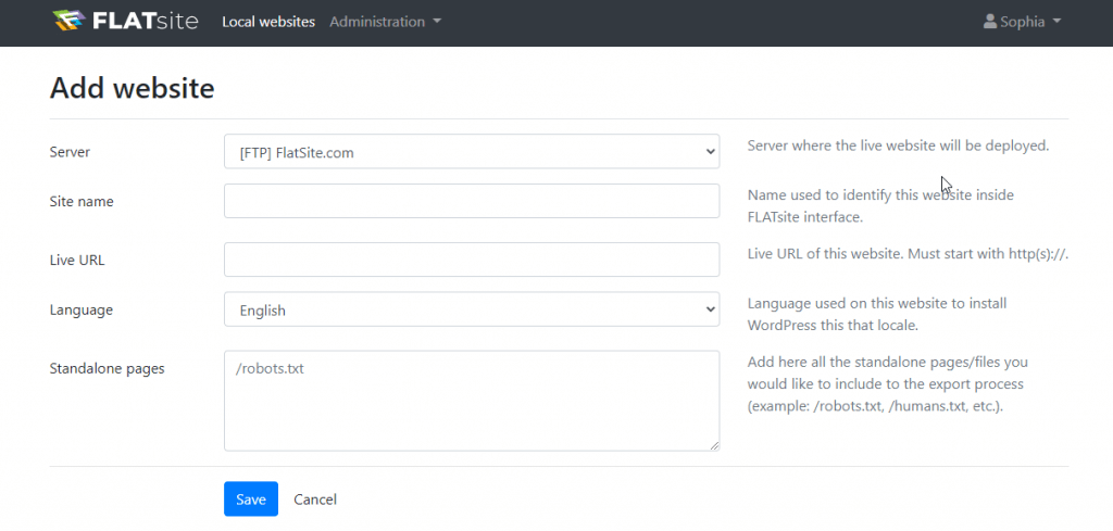 How to setup a new site on FLATsite - Image #2