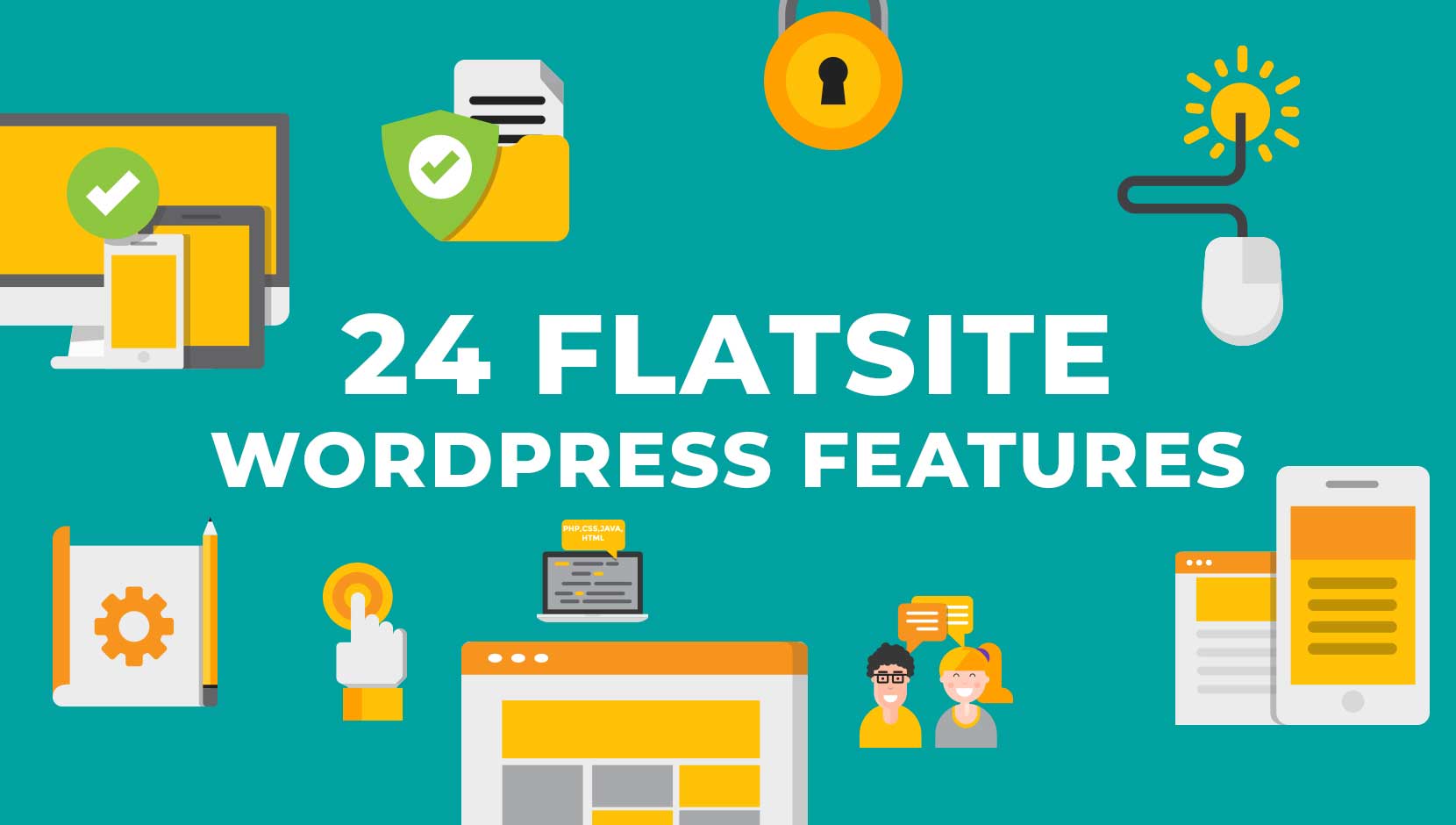 Infographic: 24 FLATsite WordPress Features