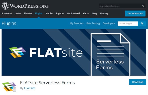 serverless forms on WP plugins